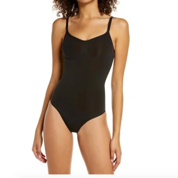 SKIMS Tops - SKIMS NIB Black Onyx Sculpting Brief Bodysuit S/M